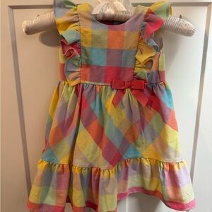Colorful Plaid Kids Dress